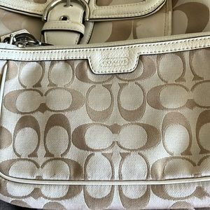 Coach bag with wristlet